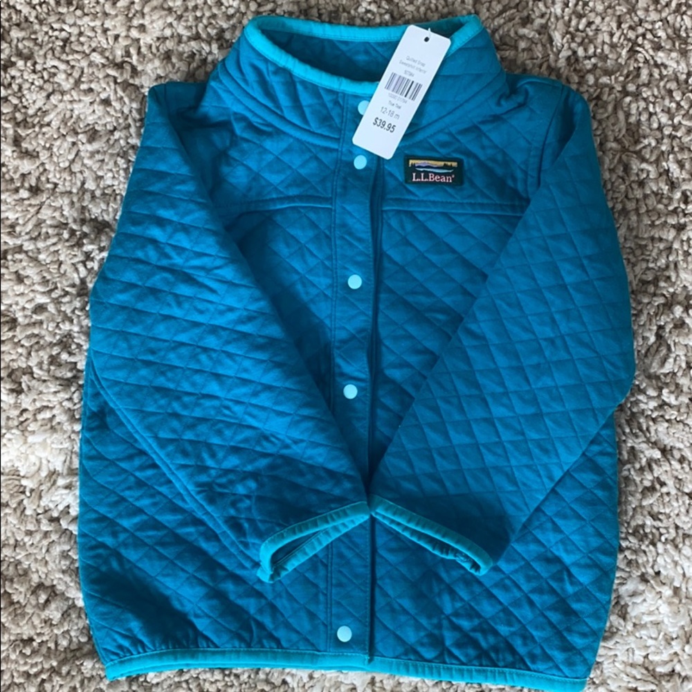 L.L. Bean Quilted Snap Sweatshirt